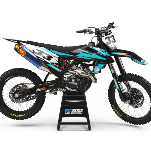 KTM "MANTRA TEAL" Style kit 125cc and above