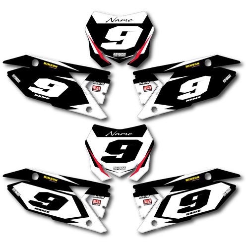 SUZUKI "PILOT" style DRZ 110 number plates