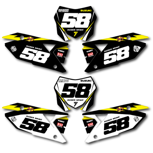 SUZUKI "SEVEN" style DRZ 110 number plates