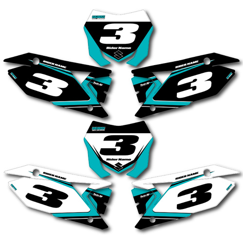 SUZUKI "TERRITORY" style 65cc number plates