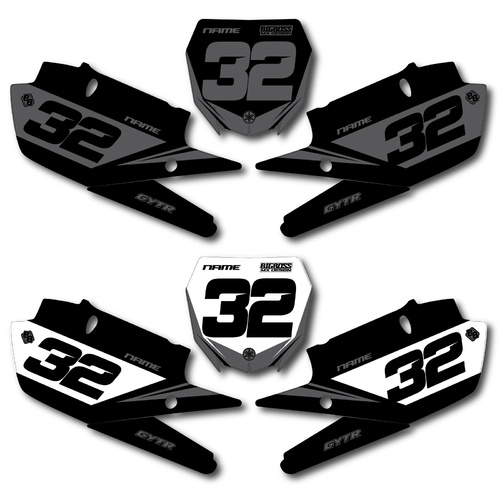 YAMAHA "DISTORT" style 65cc number plates