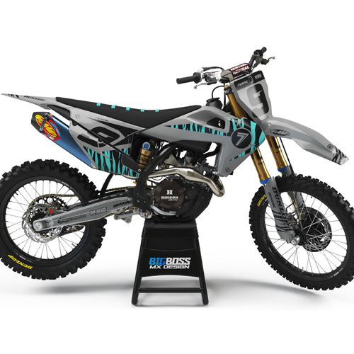 Husqvarna "RUSH TEAL" Style kit 125cc and above