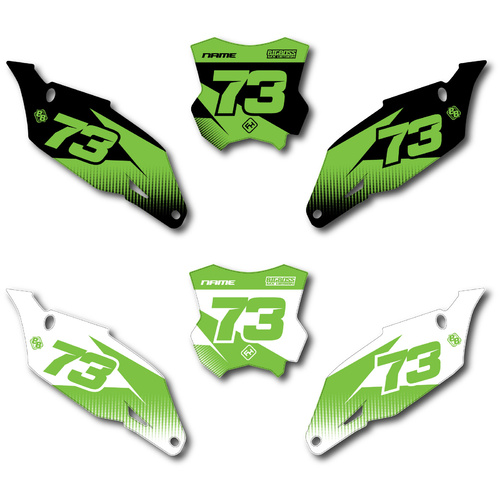 KAWASAKI "CLICK" Style KLX 140 number Plates