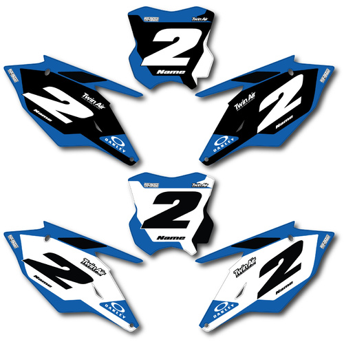 KAWASAKI "JESTER" Style KLX 110 number Plates